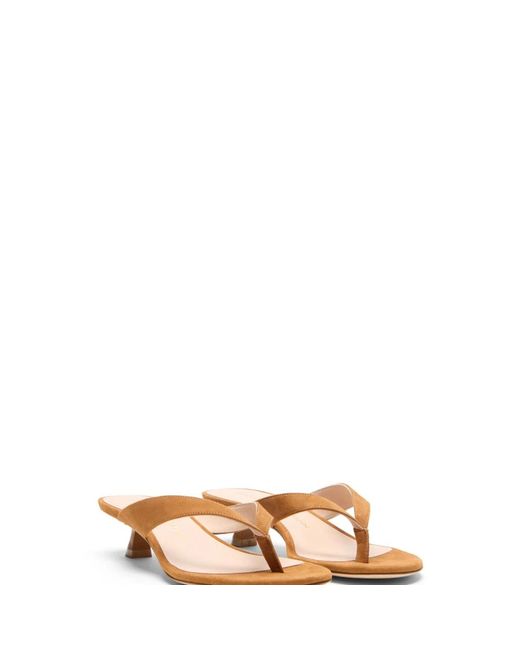 Stuart Weitzman Brown Heeled Mules