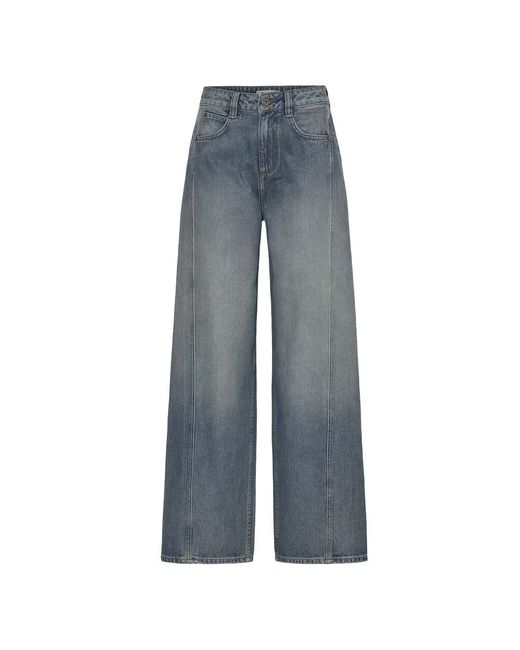 Ichi Wide Jeans in het Blue