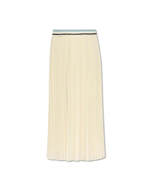 Moncler Rokken ,Polyester Gonna Pleated Skirt in het Natural