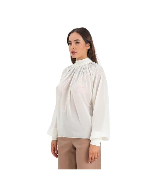 alma sanchez White Blouses