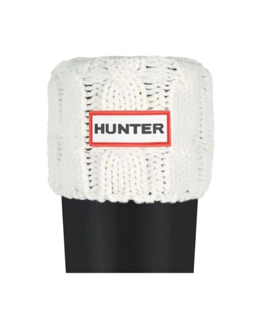 Hunter White Beige textil socke