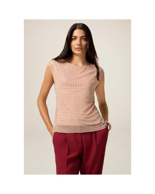Oltre Tule Top Met Studs in het Pink