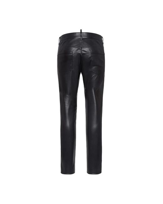 DSquared² Zwarte Broek Van Imitatieleer in het Blue voor heren
