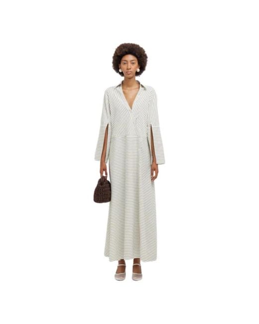 WEILI ZHENG Natural Shirt Dresses