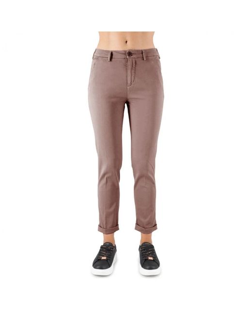 40weft Brown Slim-Fit Trousers