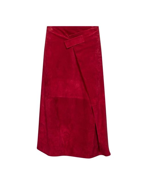 Bottega Veneta Red Midi Skirts