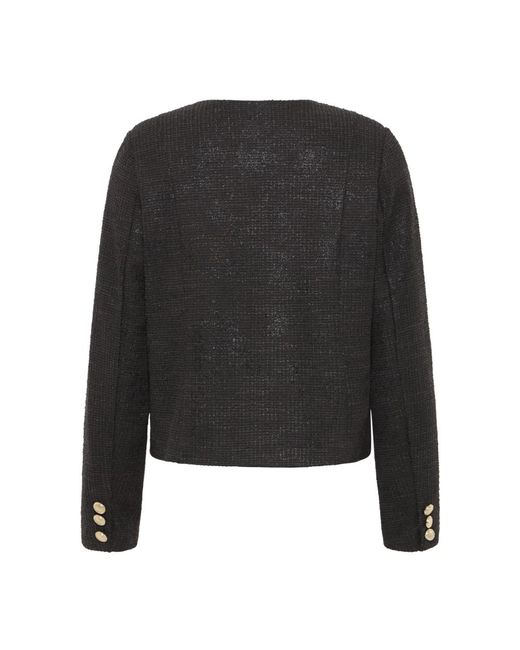 Ichi Jassen ,Zwart ,Ihkate Casual Jas in het Black