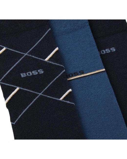 Socks Boss de hombre de color Blue