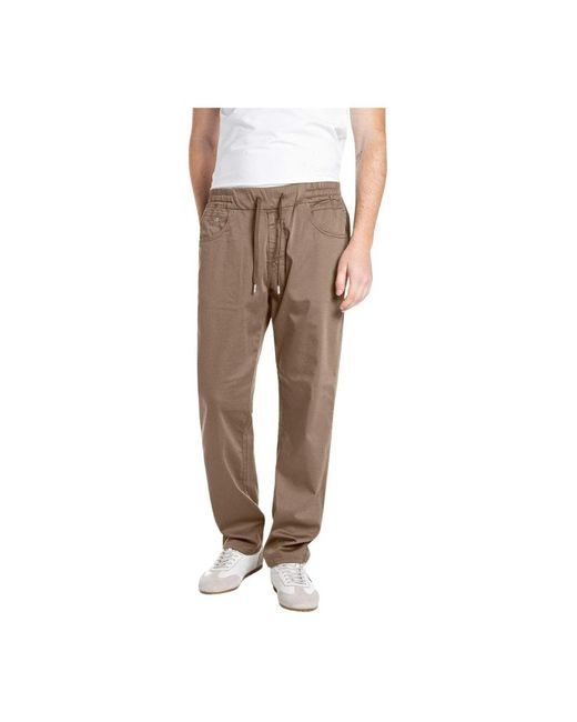 Replay Natural Straight Trousers for men