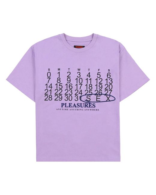 Pleasures Grafisches baumwoll-t-shirt mit gemischtem druck in Purple für Herren