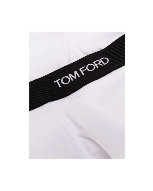 Tom Ford Ondergoed ,Wit ,Katoen Witte Katoenen Logotailleband Boxershorts in het White voor heren