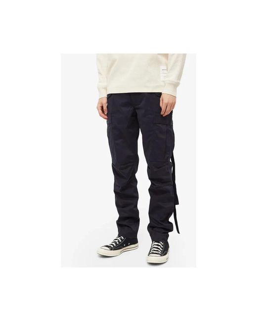 Maharishi Blue Straight Trousers for men