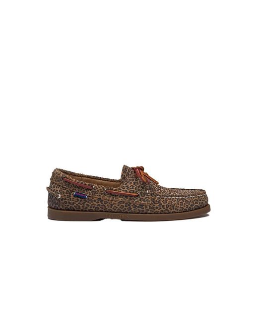 Sebago Brown Sailor Shoes for men