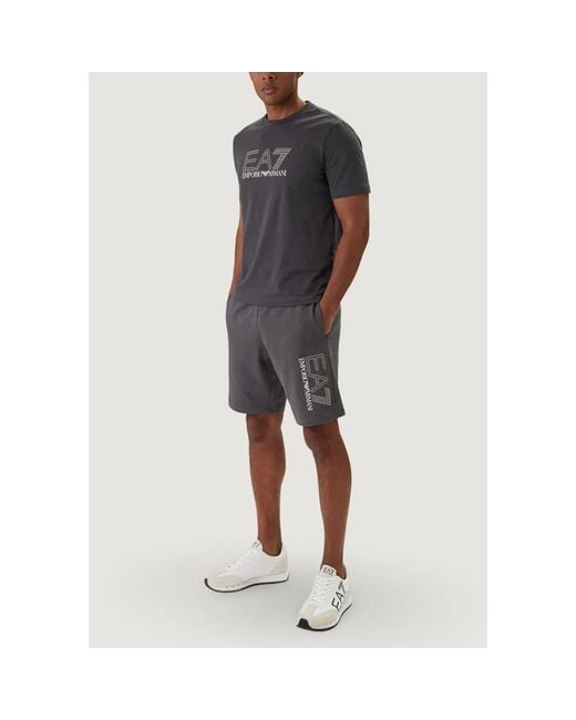 EA7 Gray Casual Shorts for men