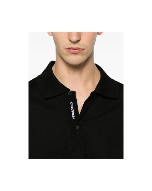 Ferragamo Black Polo Shirts for men