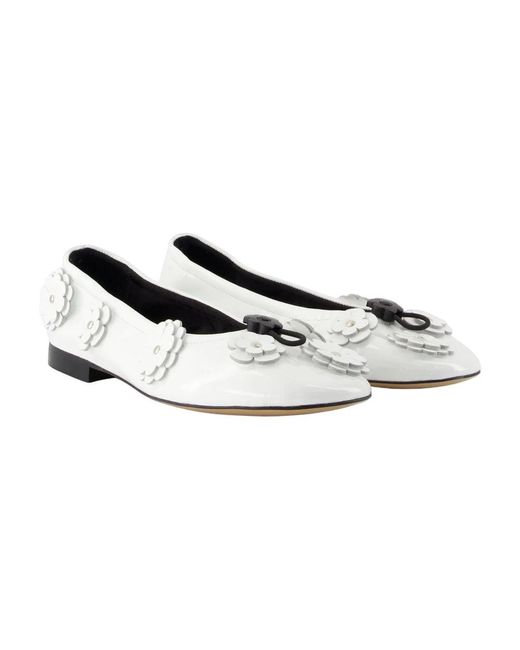 CECILIE BAHNSEN White Brielle Ballerinas