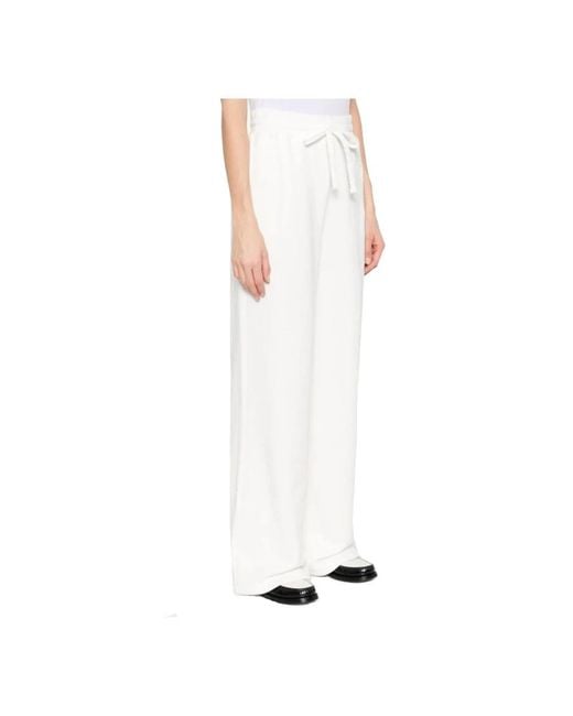 Gucci White Wide Trousers