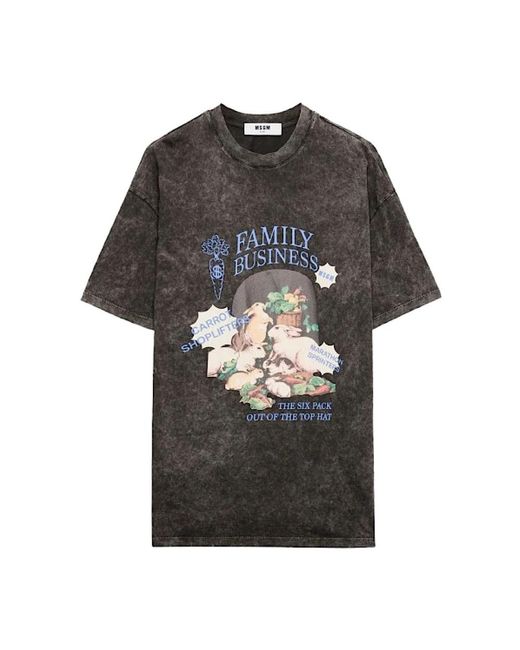MSGM Lässiges Baumwoll-T-Shirt Für Männer in Gray für Herren
