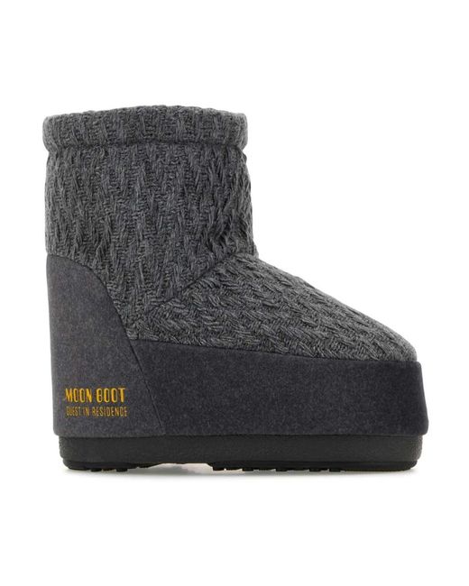 Moon Boot Schoenen ,Grijs ,Wol Icon Low No Lace in het Black