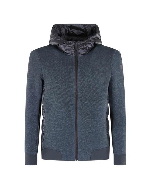 Rrd Jassen ,Grijs ,Katoen Ha Duck Hood Zip Soft Jkt in het Blue voor heren