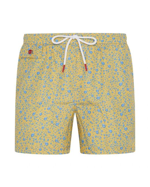 Kiton Badmode ,Geel ,Polyester Swim Boxer Polyester in het Green voor heren