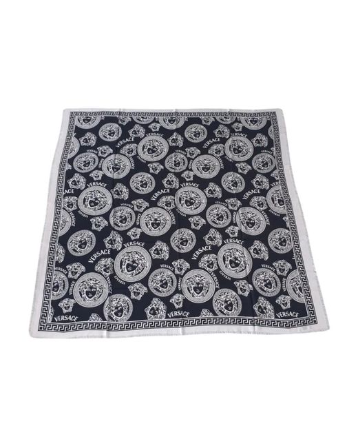 Versace Accessoires ,Veelkleurig ,Foulard Pashmina Scialle Modal in het Gray