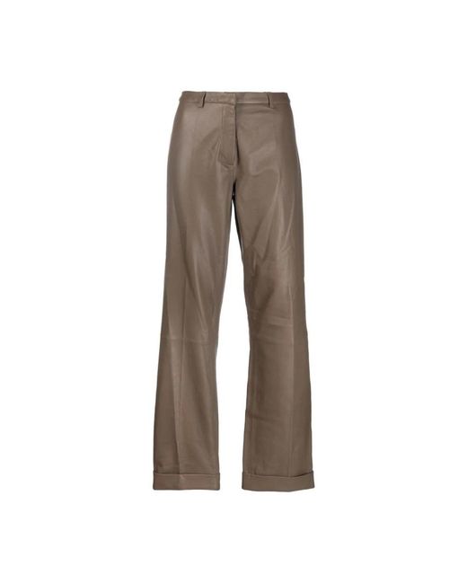 FEDERICA TOSI Brown Wide Trousers