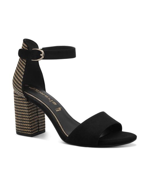 Tamaris Black High Heel Sandals