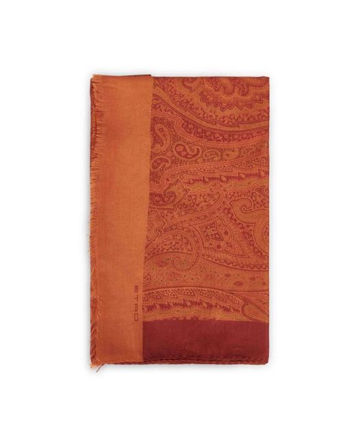 Etro Orange Scarves