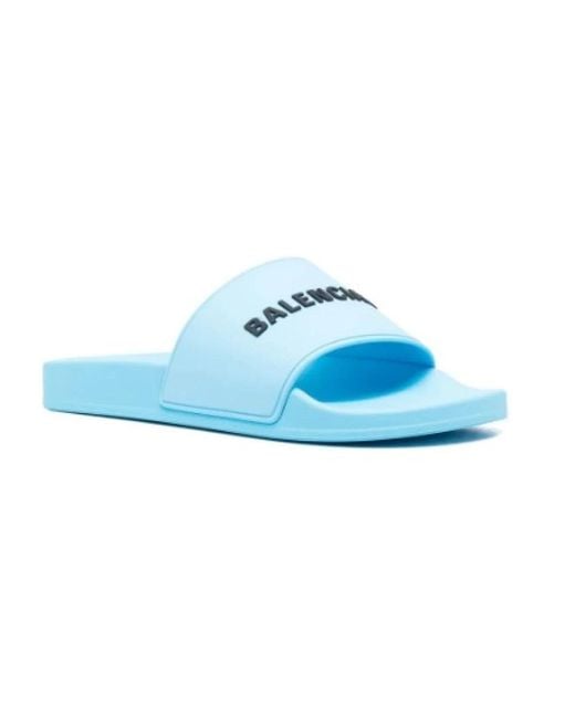 Balenciaga Blue Sliders