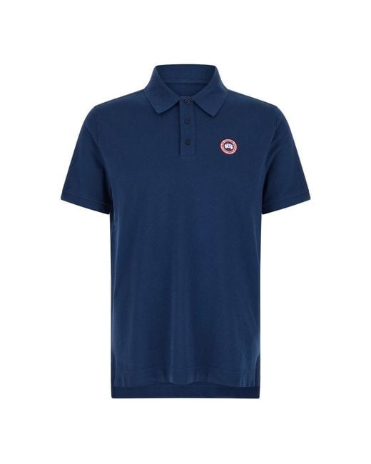 Canada Goose Blue Polo Shirts for men