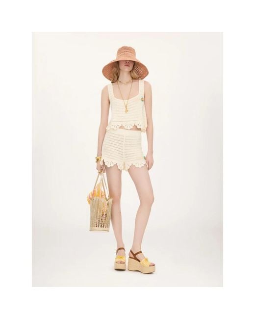 Chloé Natural Sleeveless Tops