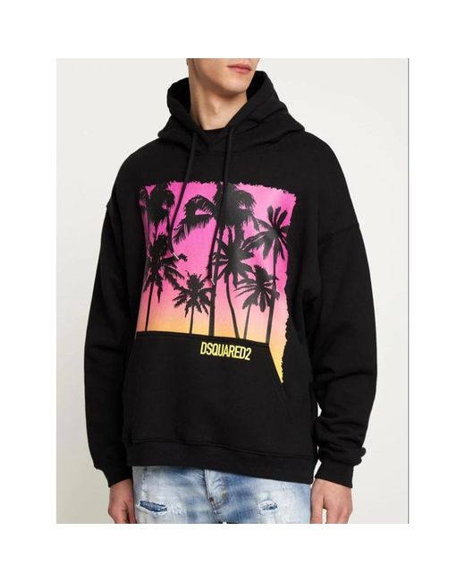 Hoodies DSquared² de hombre de color Black