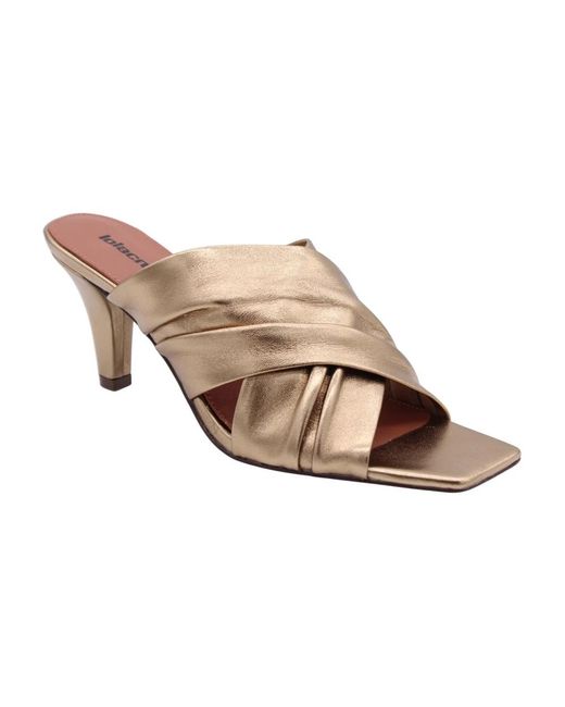 Lola Cruz Brown Iztapa Heeled Mule