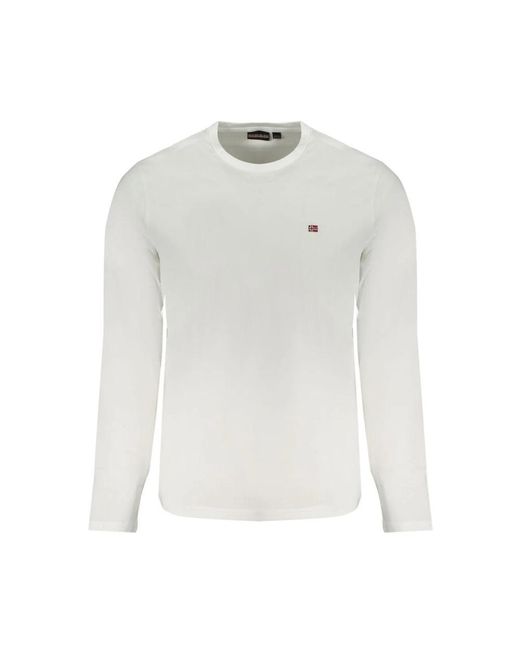Napapijri White Long Sleeve Tops for men