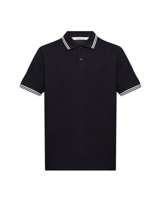 Moncler Polo Met Logo in het Black voor heren