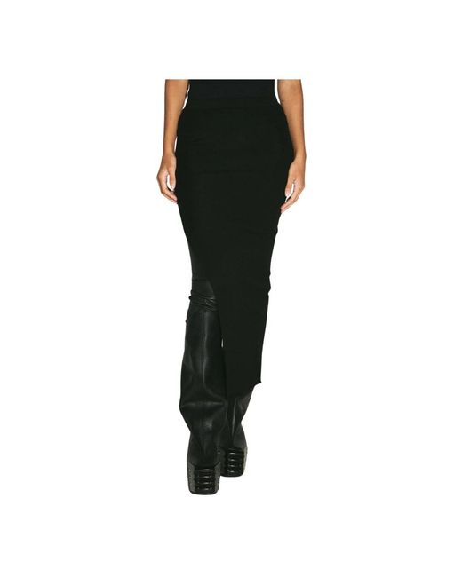 Rick Owens Black Maxi Skirts