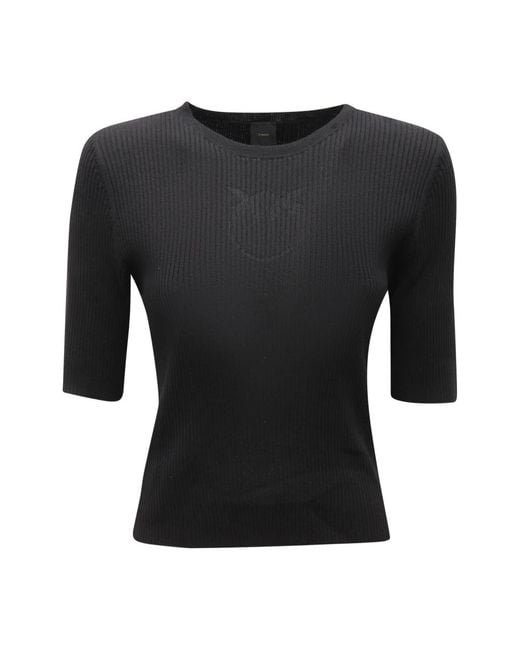 Pinko Black Round-Neck Knitwear
