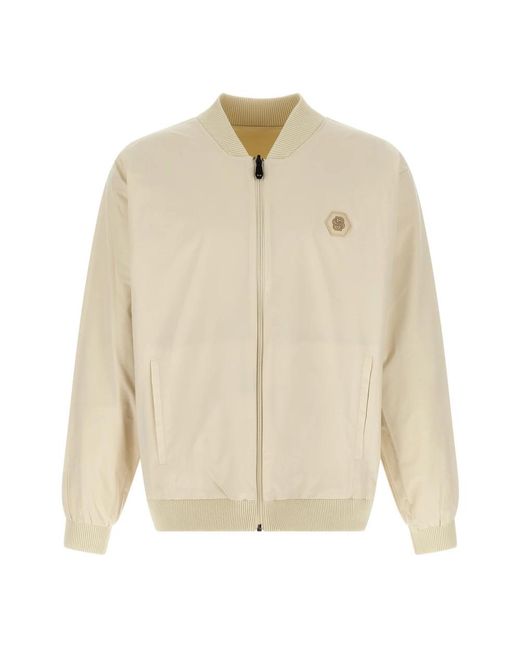 Boss Future Reversible Bomber Jacket in het Natural voor heren