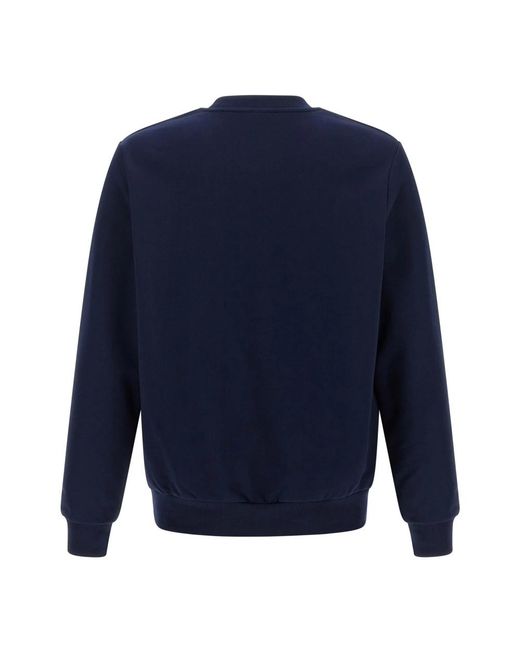 Lacoste Hoodies & Sweatvesten ,Blauw ,Katoen Felpa Classic Fit Sweatshirt in het Blue voor heren