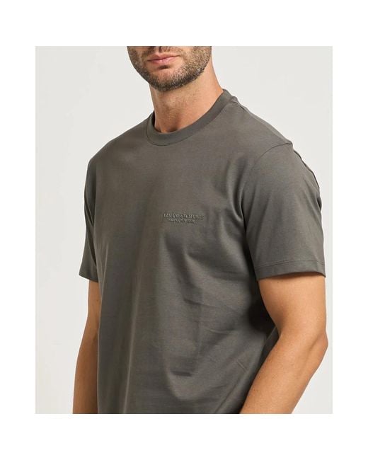 ARMANI EXCHANGE Graues Logo Crew Neck T-Shirt in Gray für Herren
