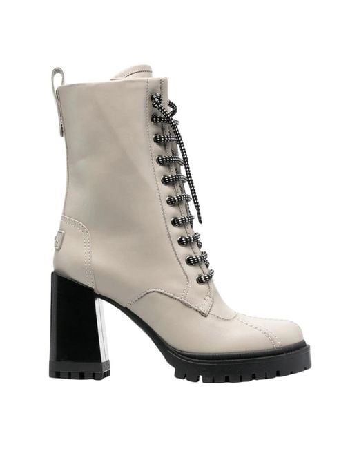Furla Gray Heeled Boots