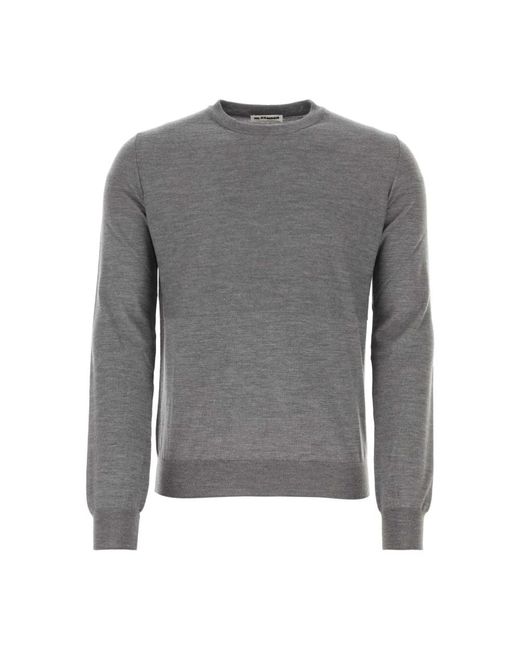 Jil Sander Gray Round-Neck Knitwear for men