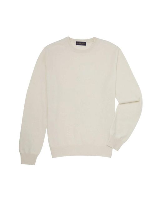 Round-Neck Knitwear di Brooks Brothers in White da Uomo