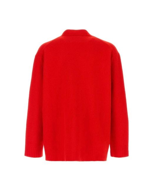 Jil Sander Red Cardigans for men