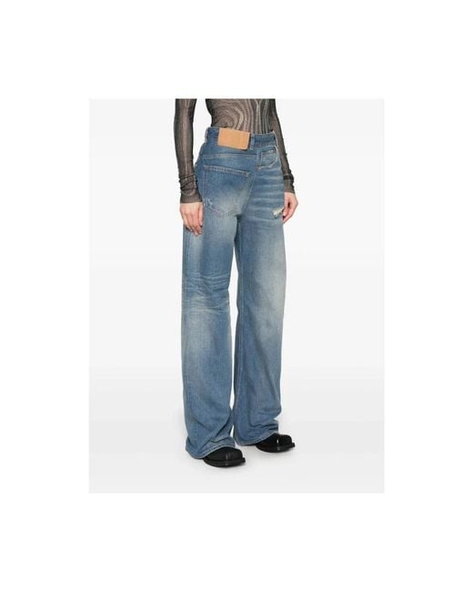 MM6 by Maison Margiela Blue Loose-Fit Jeans