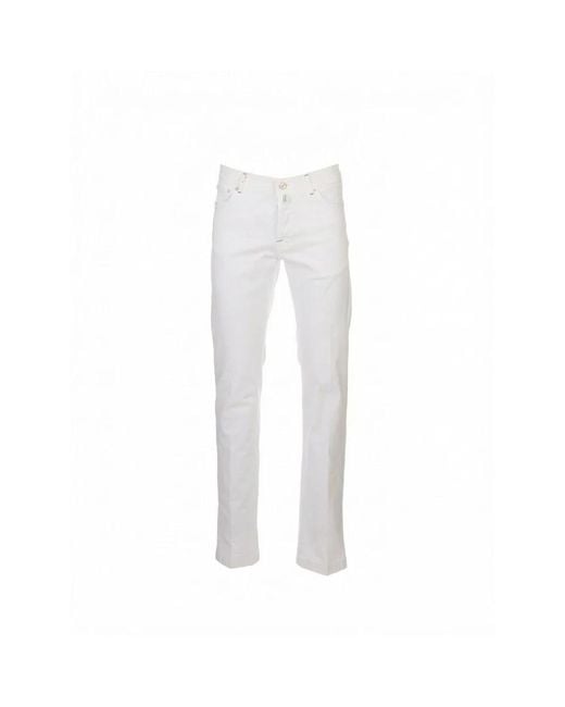 Kiton White Slim-Fit Jeans for men