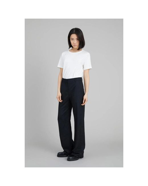 Munthe Black Schwarze Straight-Leg Sumatra Hose