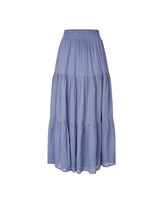 Lolly's Laundry Blue Blaue Diamondll Maxi Rock Mit Rüschen