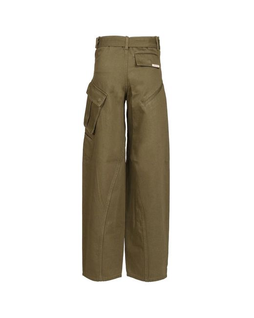 Self-Portrait Cargo Jeans in het Green
